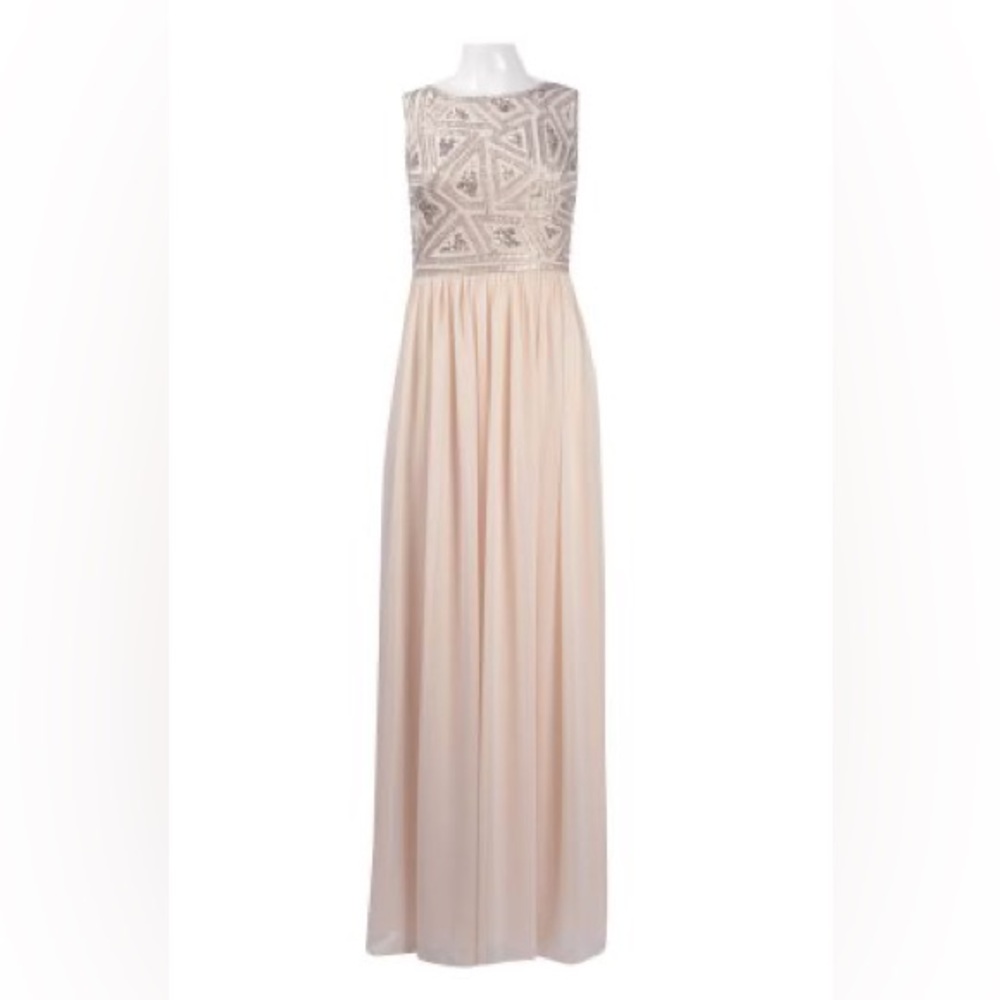 NWT Adrianna Papell Beaded Chiffon Gown Size 8